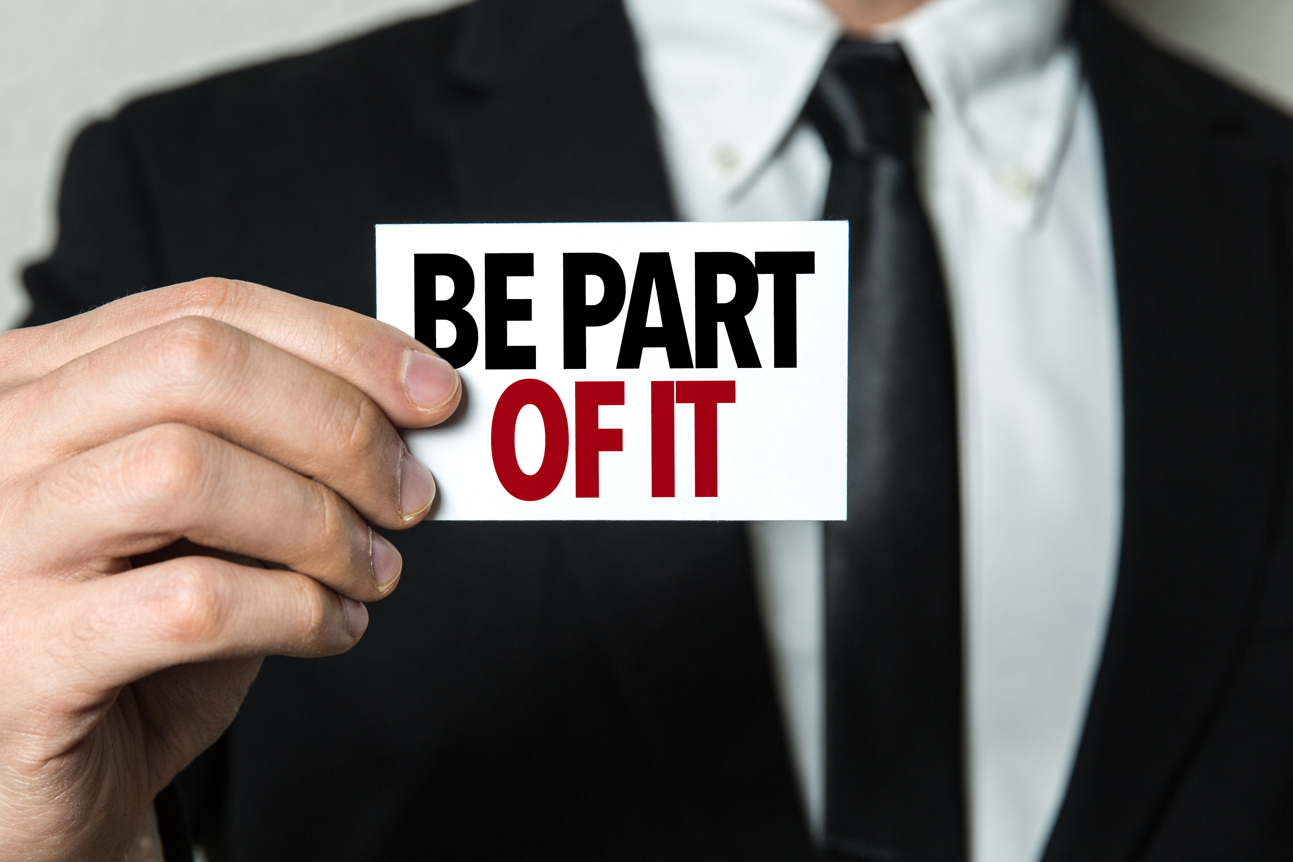 Be Part of It card sign